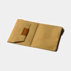 TF Passport Size Cotton Zipper Case Beige - Passport Size