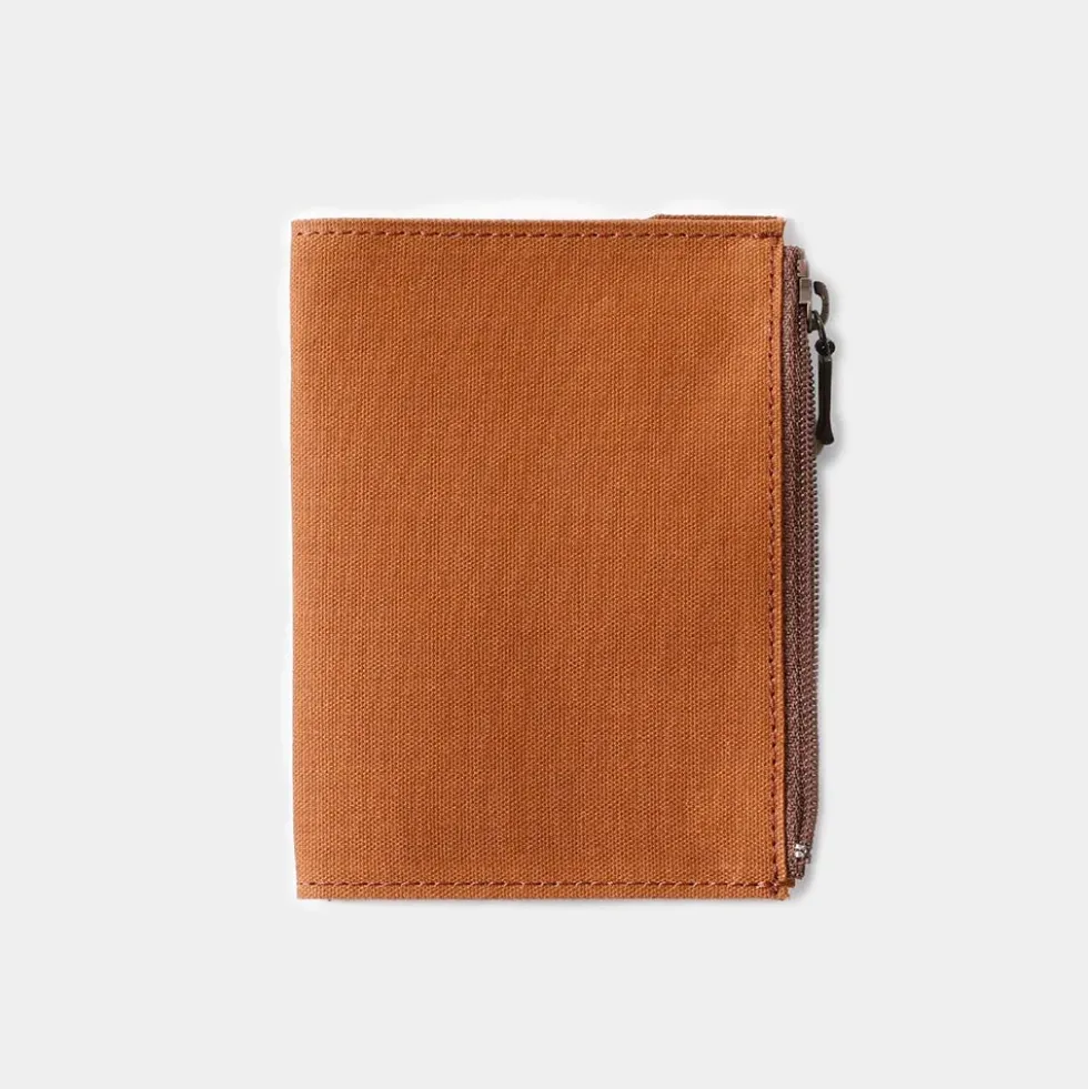 TF Passport Size Cotton Zipper Case Brown - Passport Size