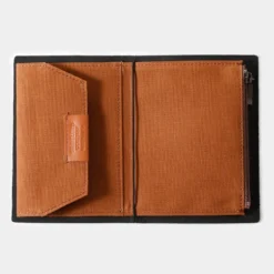 TF Passport Size Cotton Zipper Case Brown - Passport Size