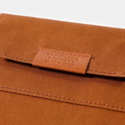 TF Passport Size Cotton Zipper Case Brown - Passport Size