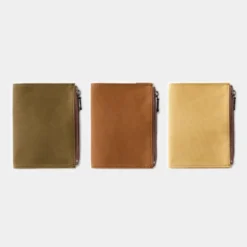 TF Passport Size Cotton Zipper Case Brown - Passport Size