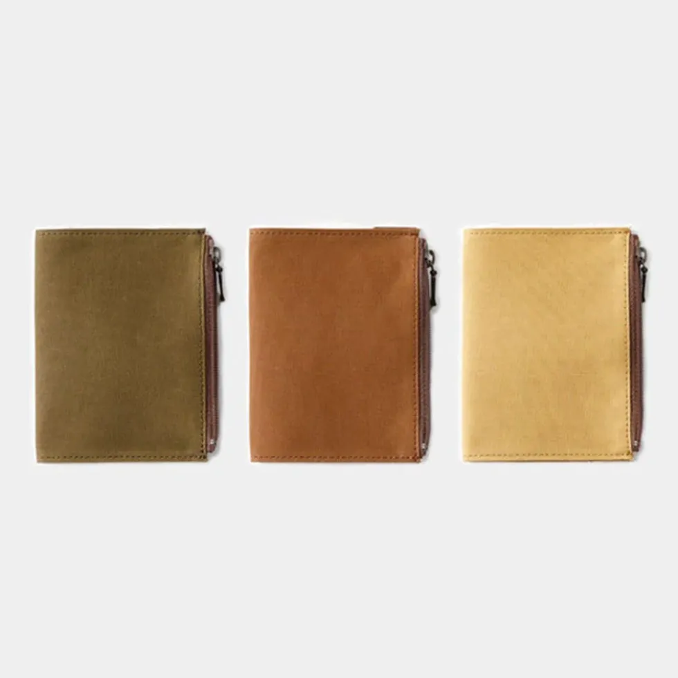 TF Passport Size Cotton Zipper Case Brown - Passport Size