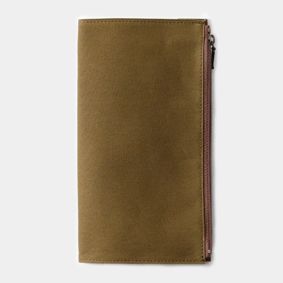 TF Regular Cotton Zipper Case Olive - Regular Size