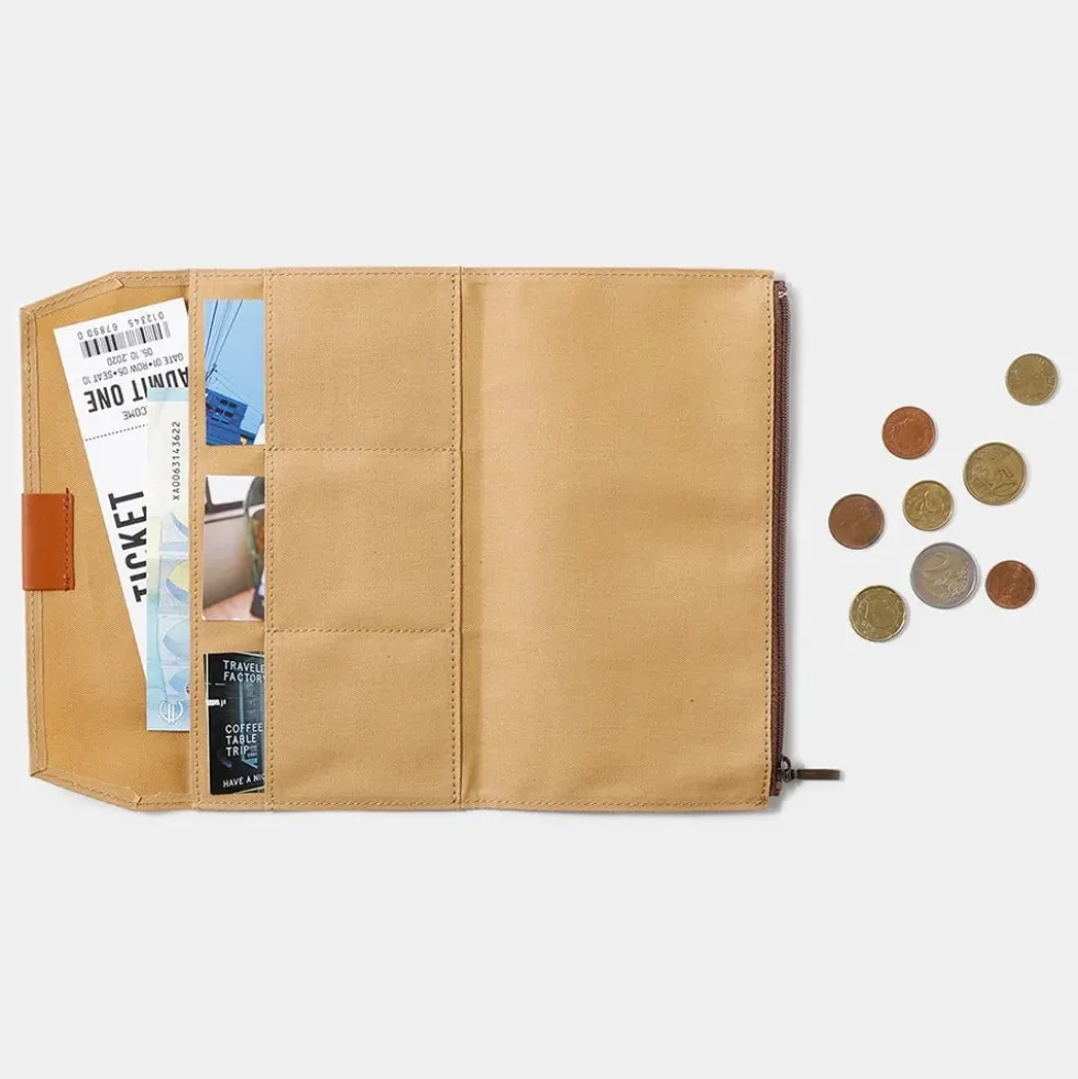 TF Regular Cotton Zipper Case Beige - Regular Size