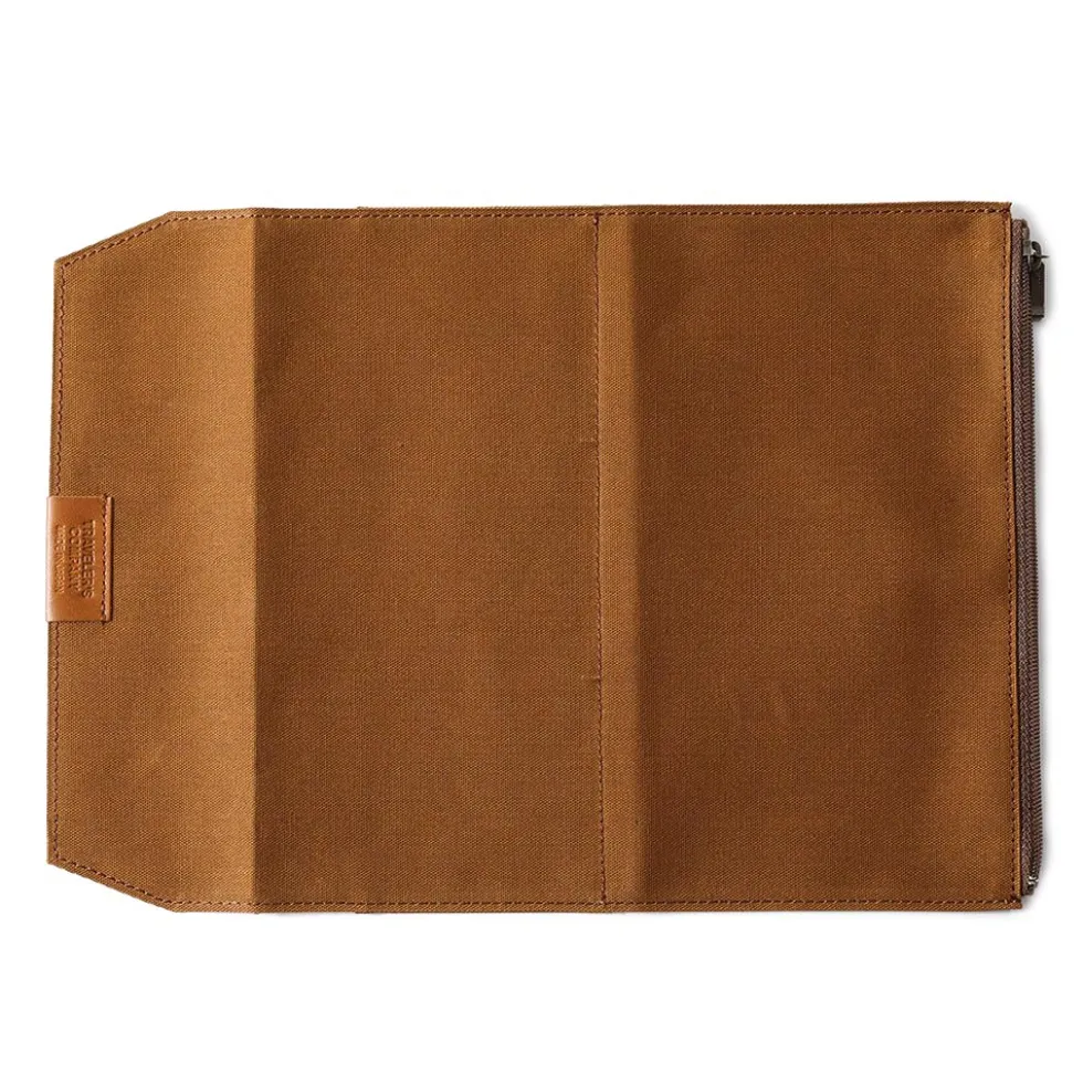 TF Regular Cotton Zipper Case Brown - Regular Size