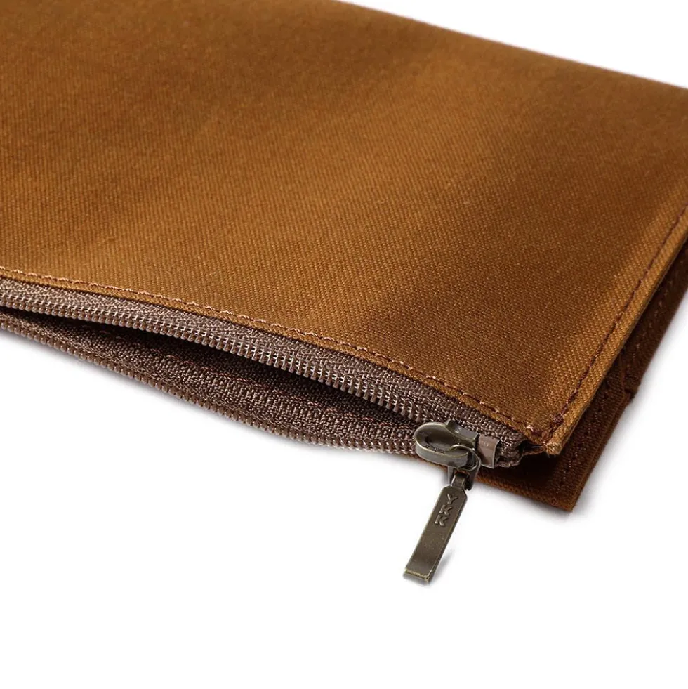 TF Regular Cotton Zipper Case Brown - Regular Size