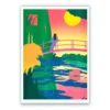 The Water Lily Pond, Symphony in Rose (Claude Monet) Risography A3