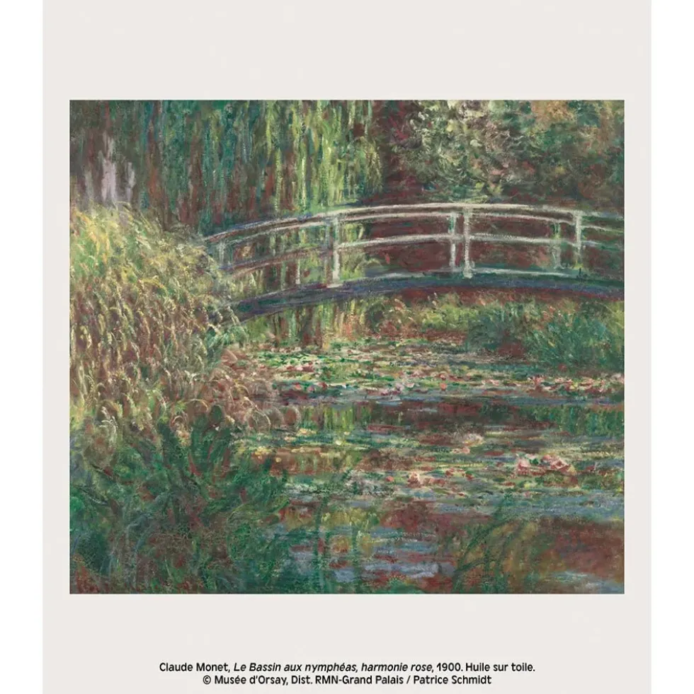 The Water Lily Pond, Symphony in Rose (Claude Monet) Risography A3