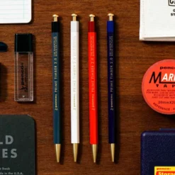 Timber Brass Pencil Red