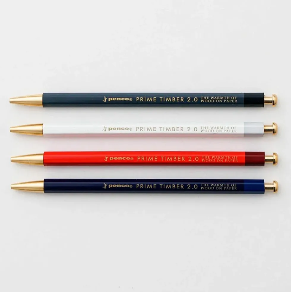 Timber Brass Pencil White