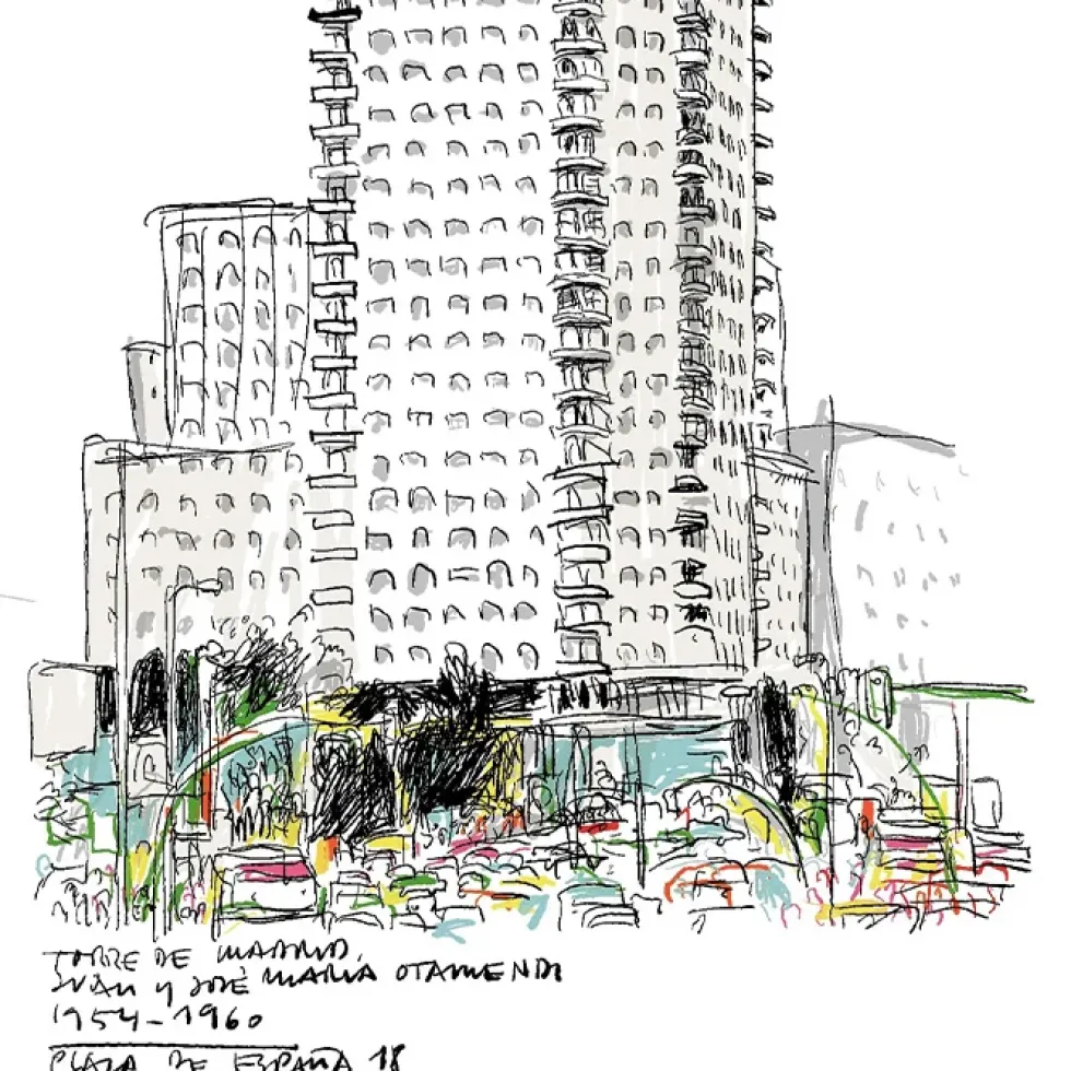 Torre Madrid Giclée Print