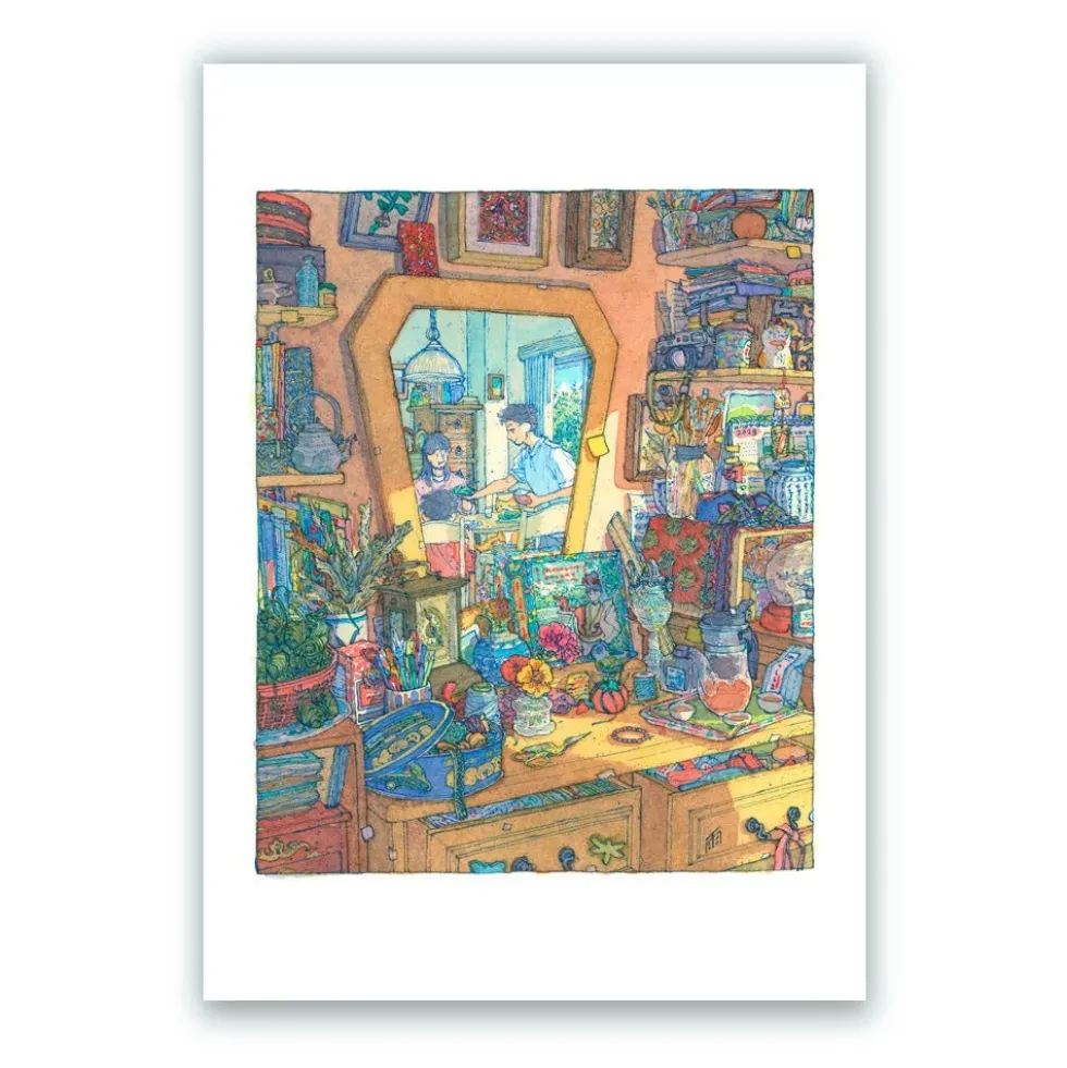 Traditions Mirror Giclée Print A4
