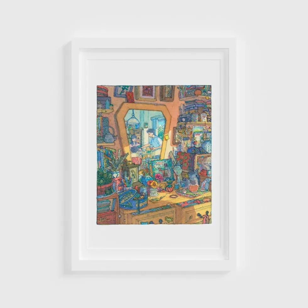 Traditions Mirror Giclée Print A4
