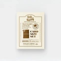 TRAVELER’S notebook Card Size 20th Anniversary Set Brown