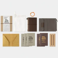 TRAVELER’S notebook Card Size 20th Anniversary Set Brown