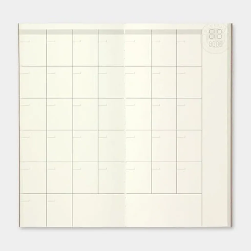 TRAVELER'S notebook Recambio 017 Diario Libre por Meses - Tamaño Regular