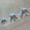 Trio of Light Blue Swallows