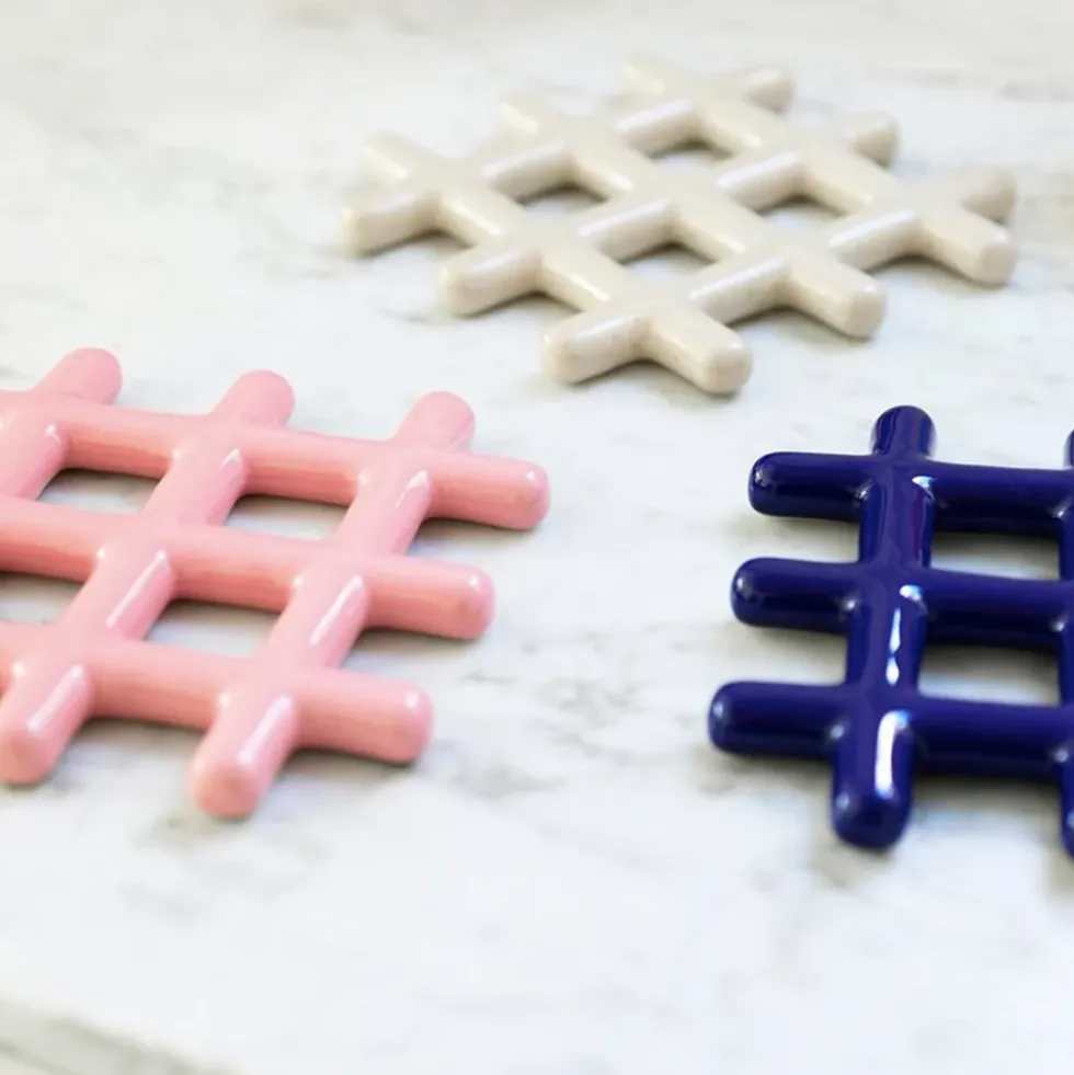 Trivet Grid Pink