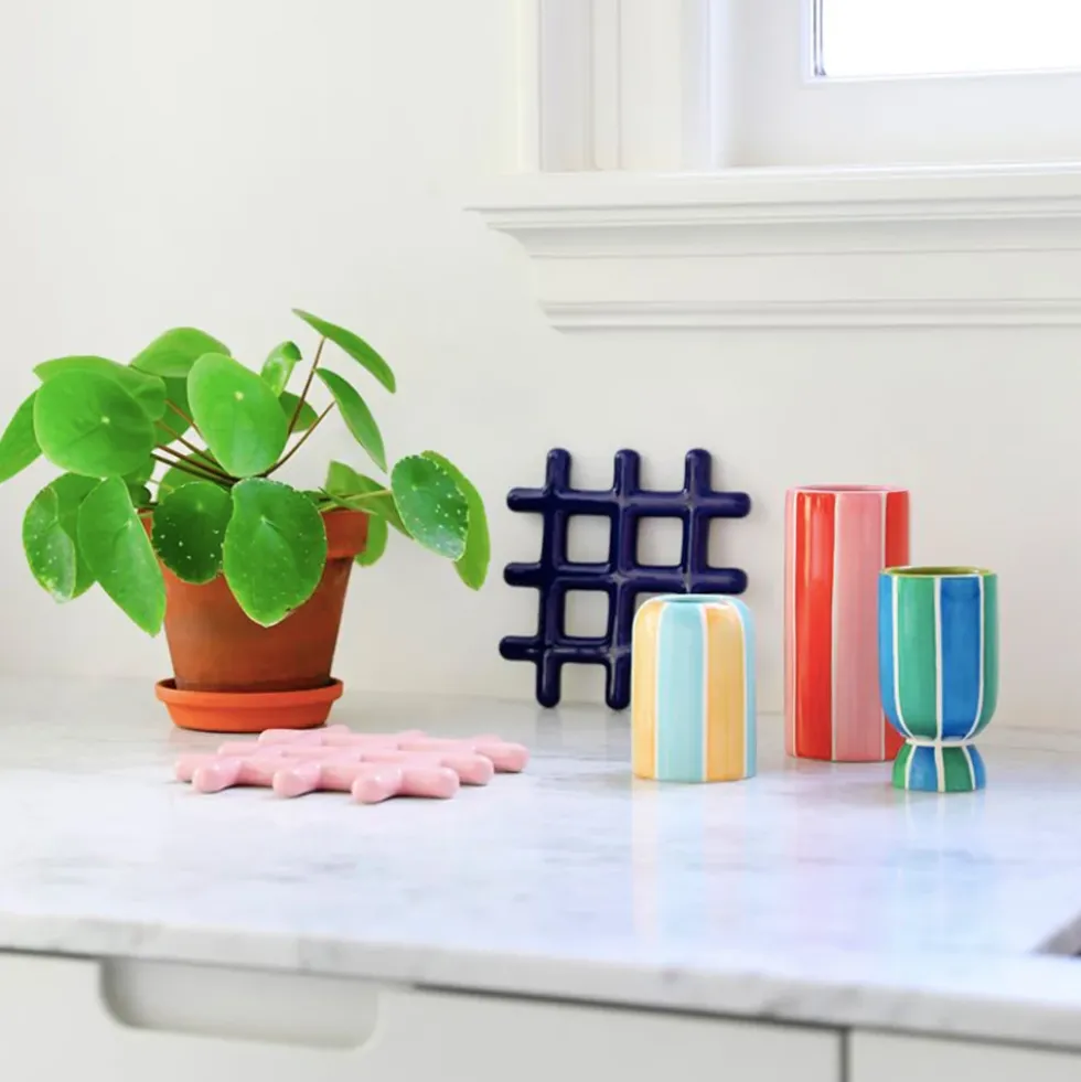 Trivet Grid Pink