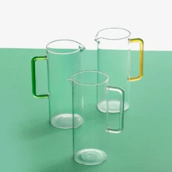 Tube Jug With Green Handle