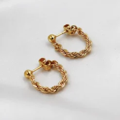 Twister Earrings Gold