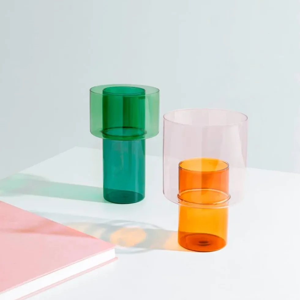 Vase B Amber Pink 60cl Boreale