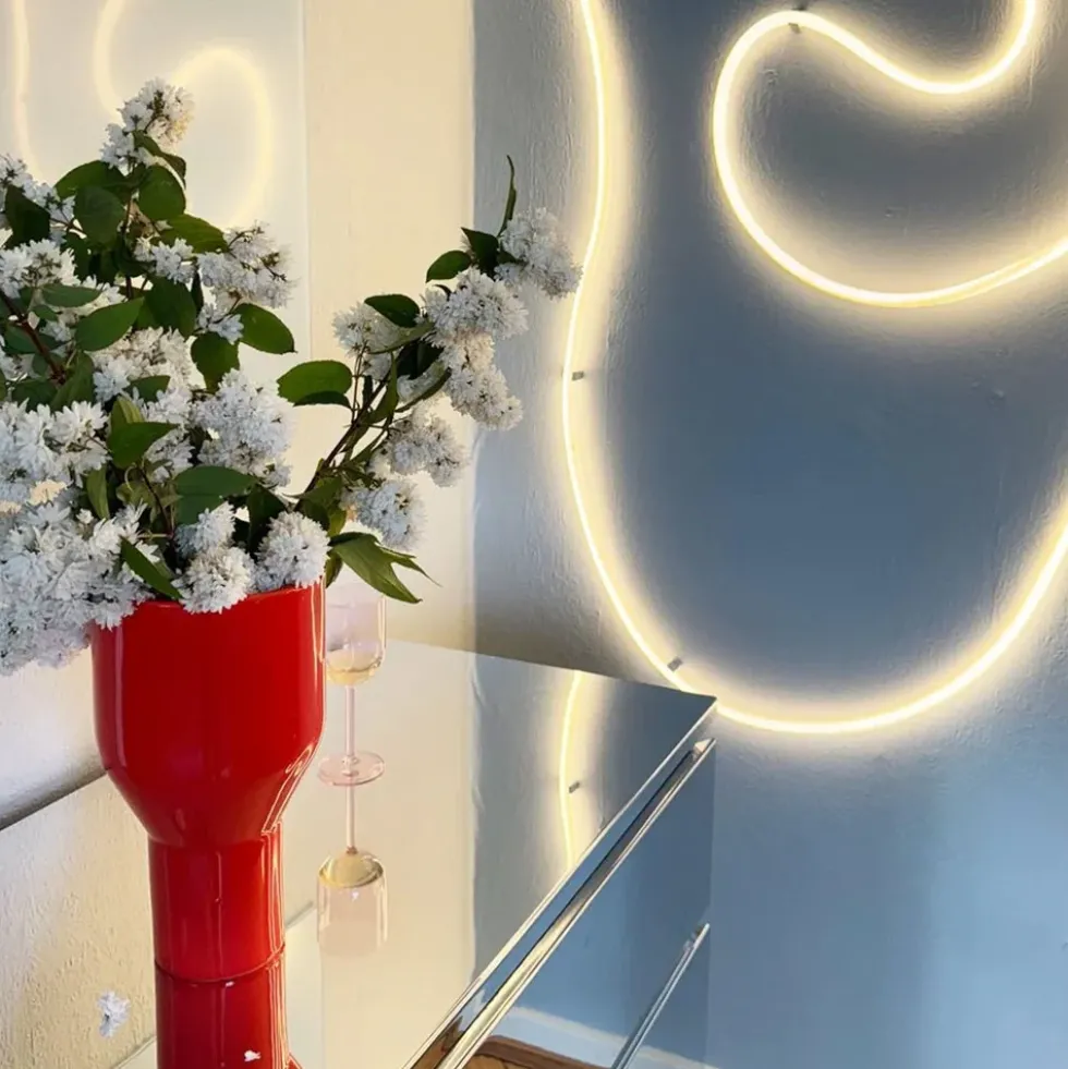 Vase Flowershade Red