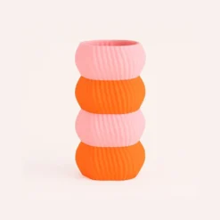 Vase ONDRA Bicolor - Pink Orange