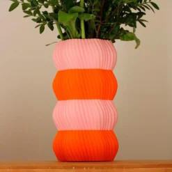 Vase ONDRA Bicolor - Pink Orange