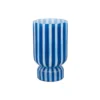 Vase Rayado Retro Large Cobalt Blue