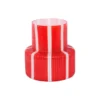 Vase Rayado Retro Wide Bright Scarlet Red