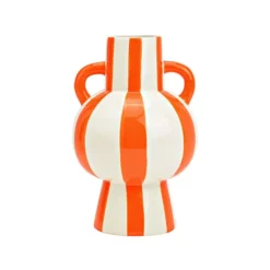 Vase Strips Orange White