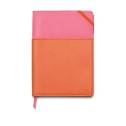Vegan Leather Pocket Journal Pink & Chill