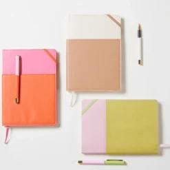 Vegan Leather Pocket Journal Pink & Chill