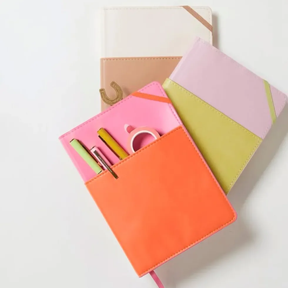Vegan Leather Pocket Journal Lilac & Matcha