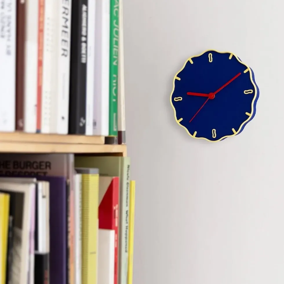 Wall Clock Margherita Blue/Yellow/Red