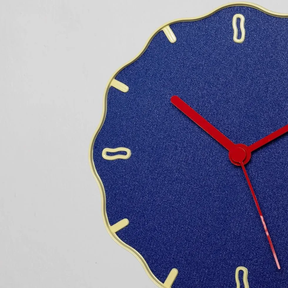 Wall Clock Margherita Blue/Yellow/Red