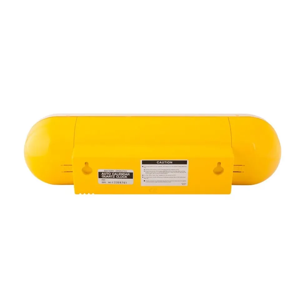 Wall Clock Tube Flip Bright Yellow