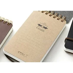 WM Ring Memo Grain Dark Brown