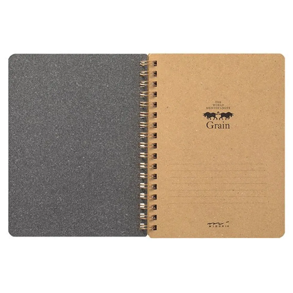 WM Ring Notebook Grain B6 Variant Black