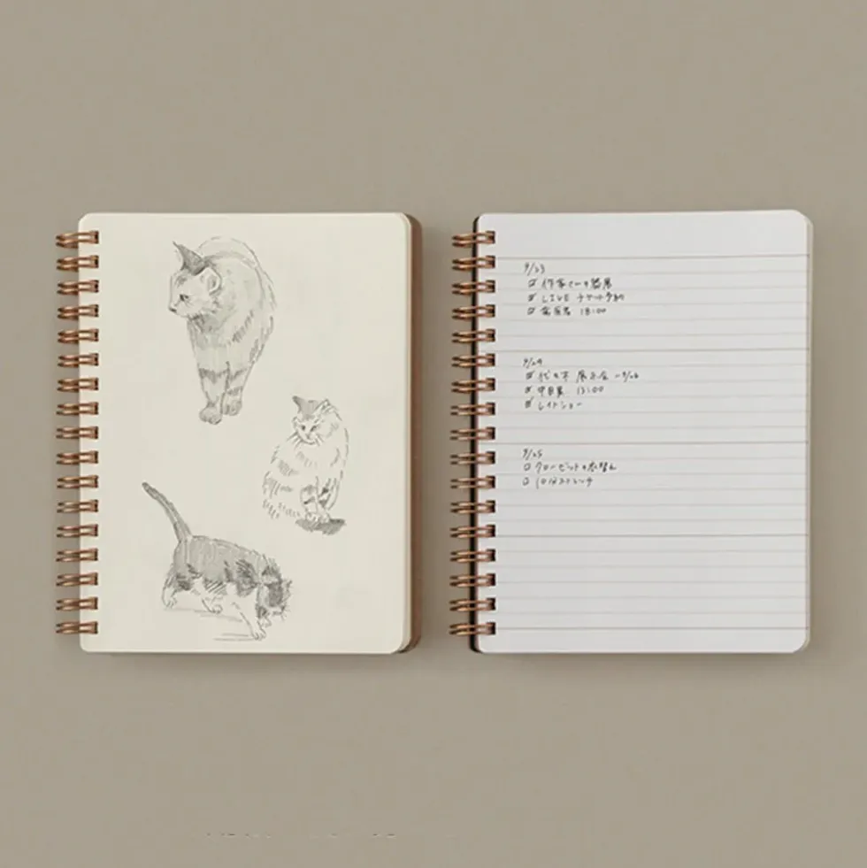 WM Ring Notebook Grain B6 Variant Red