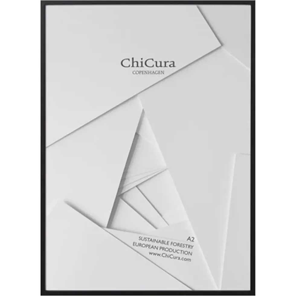 Wooden Frame A2 Glass Black