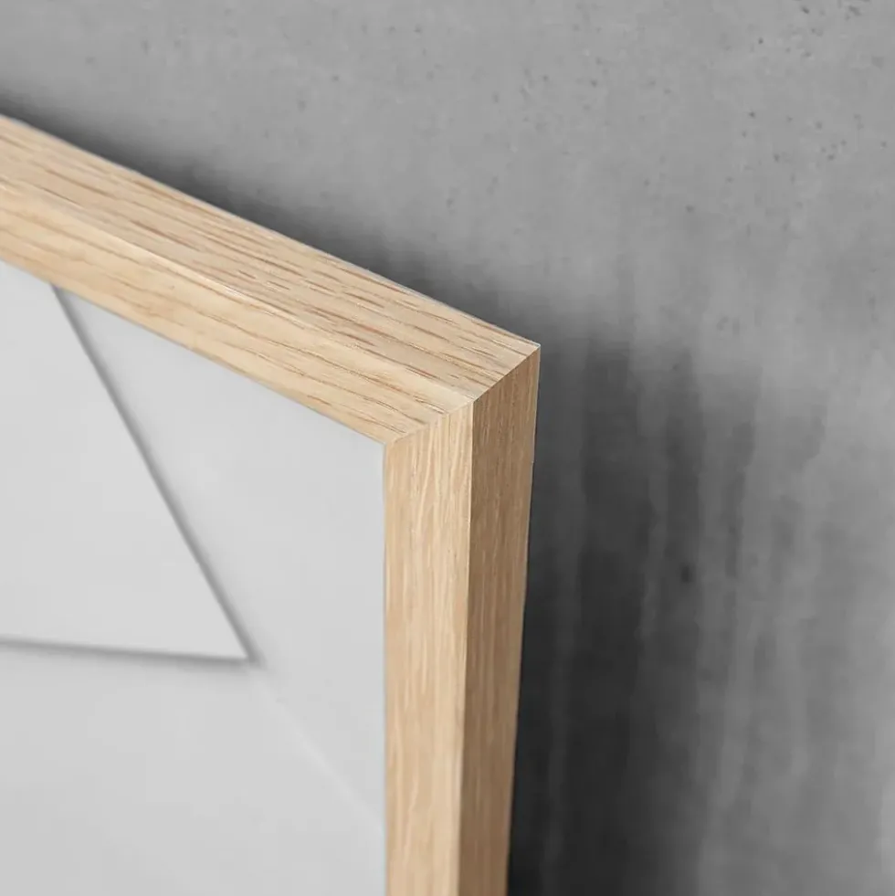 Wooden Frame E A3 Oak - Anti-Reflective Acrylic