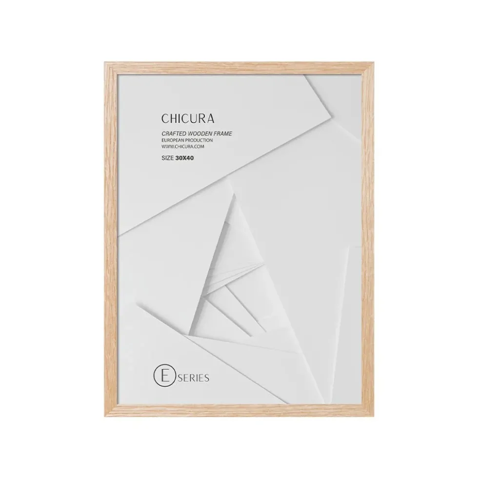 Wooden Frame E 30x40 Oak - Anti-Reflective Acrylic