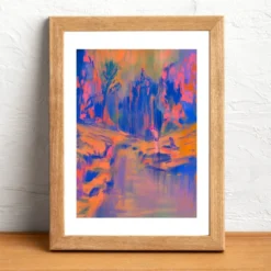 Young Man and His Dog Giclée Print A4